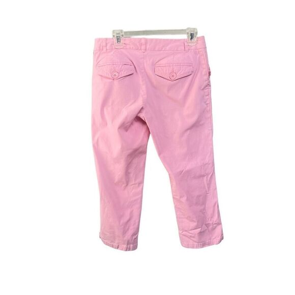 Izod classic fit pink cropped  99% cotton 1% spandex pants size 10 - Picture 4 of 14